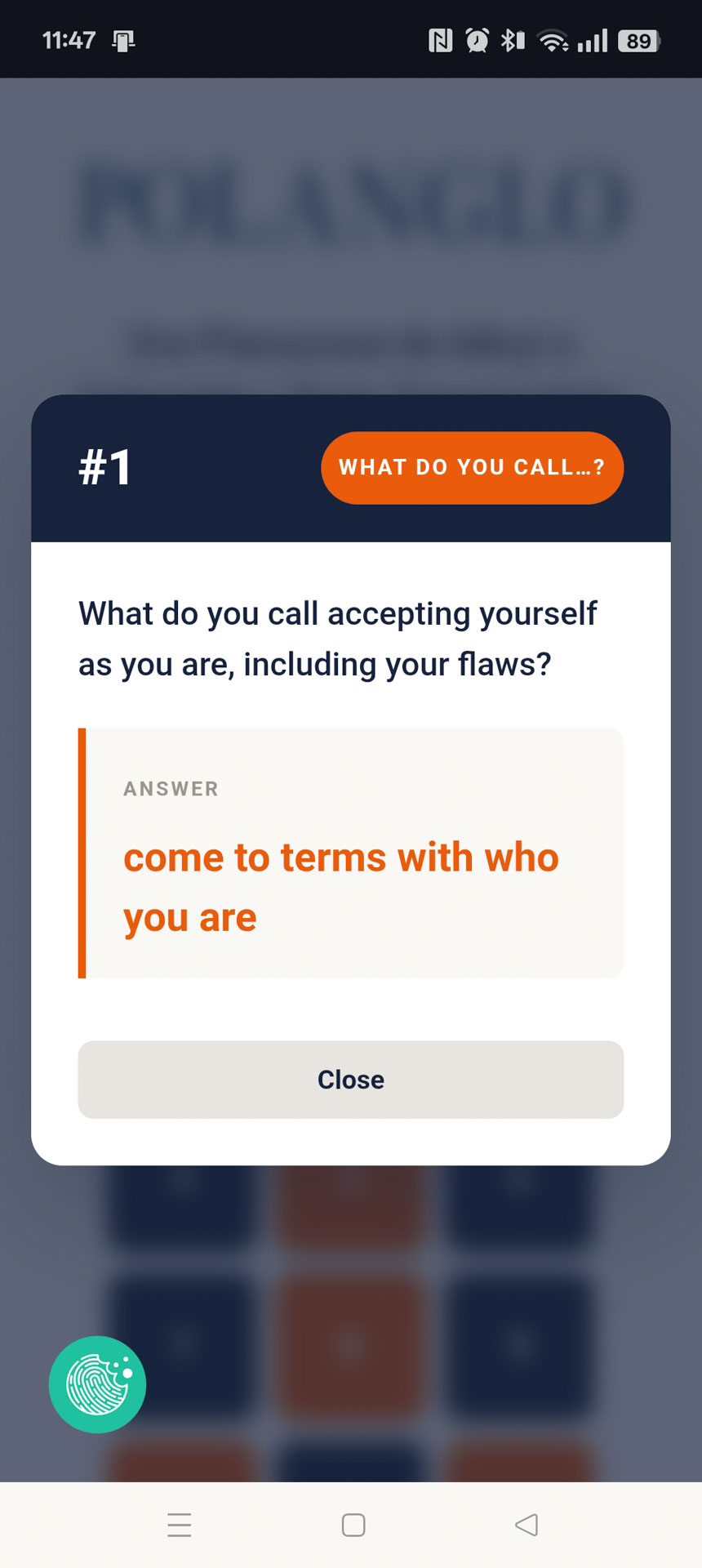 Aplikacja Wąż — odpowiedź: come to terms with who you are