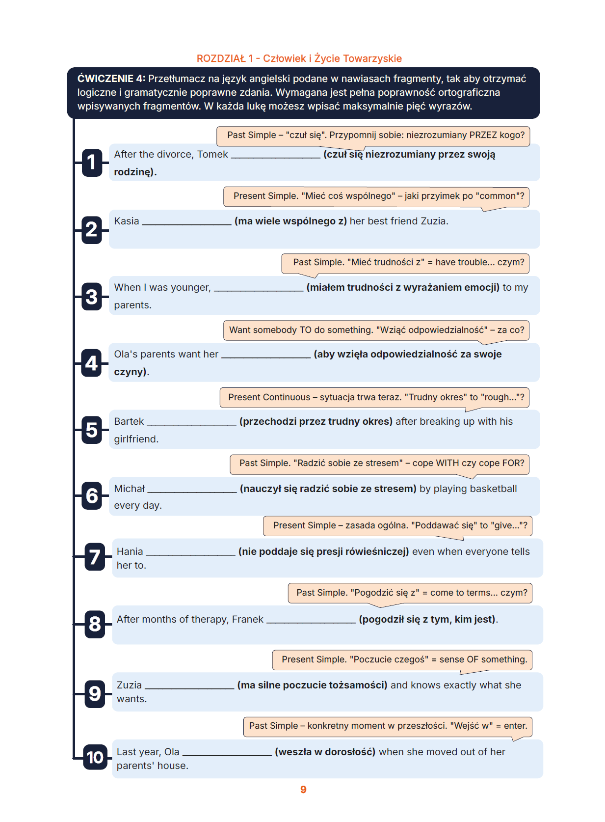 Boost Your Matura - przykładowa strona