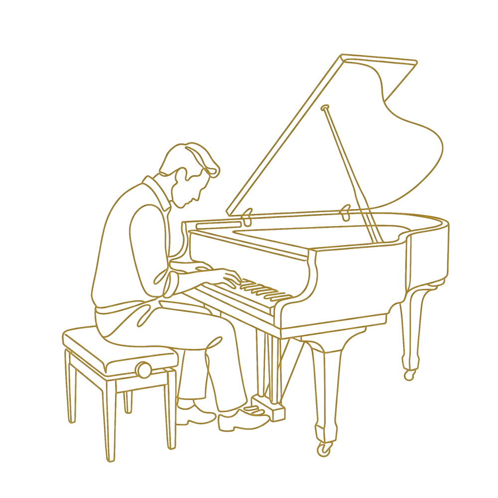 Howard Gardner przy pianinie